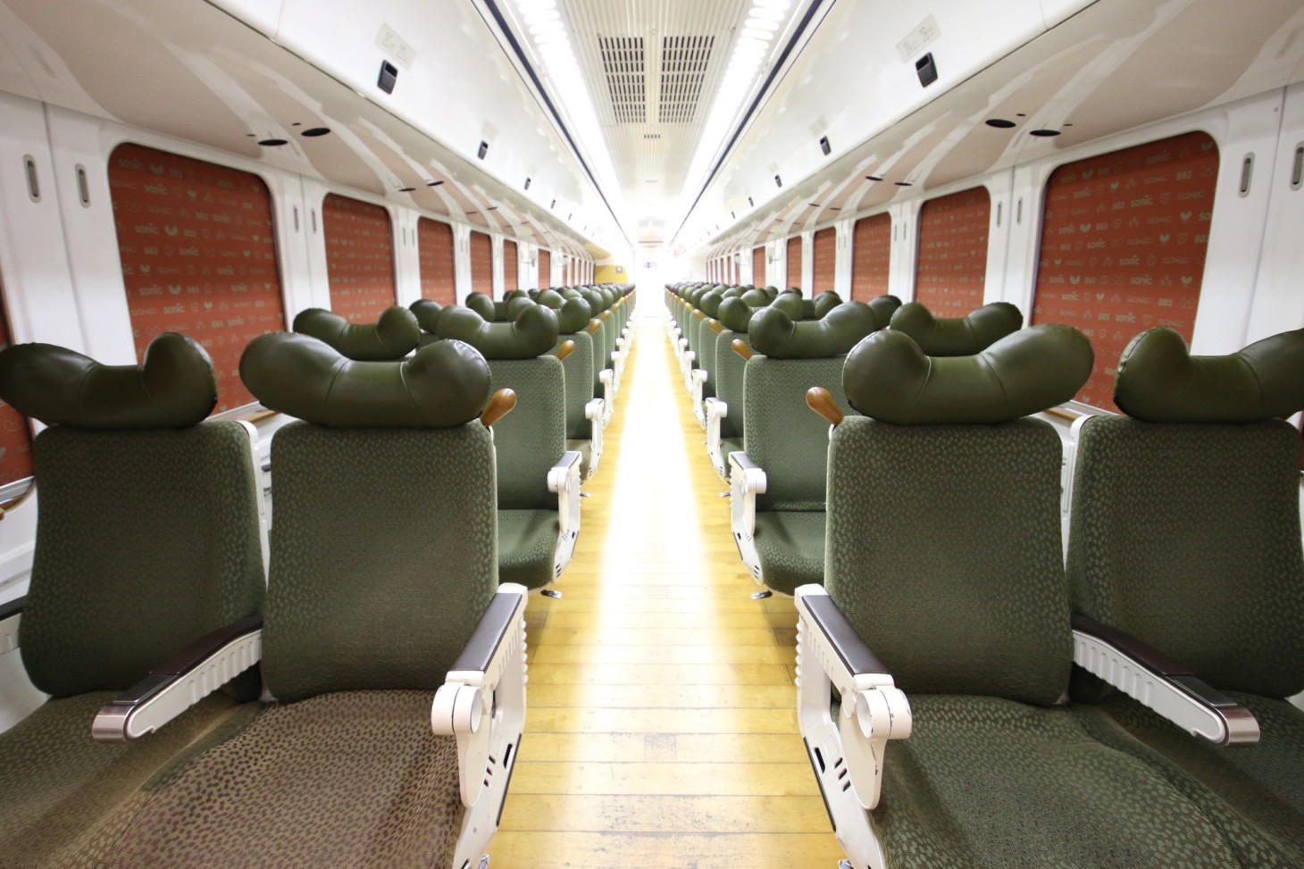 Inside the "Sonic" Limited Express train