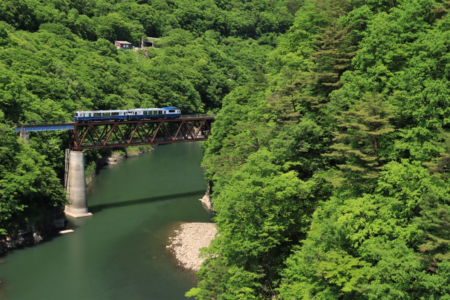 다리를 건너는 「OZATORO TEMBO TRAIN」